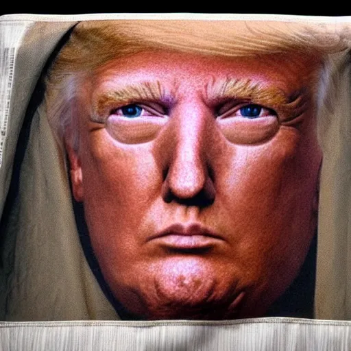 Prompt: Shroud of Turin with donald trump's face