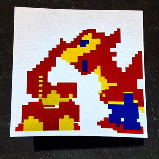 Image similar to charizard lego