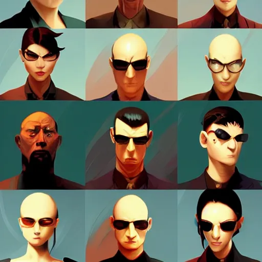 Image similar to face icon stylized minimalist the matrix, loftis, cory behance hd by jesper ejsing, by rhads, makoto shinkai and lois van baarle, ilya kuvshinov, rossdraws global illumination