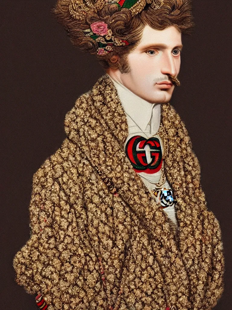 Image similar to a very beautiful portrait of gucci, highly detailed, intricate, photography