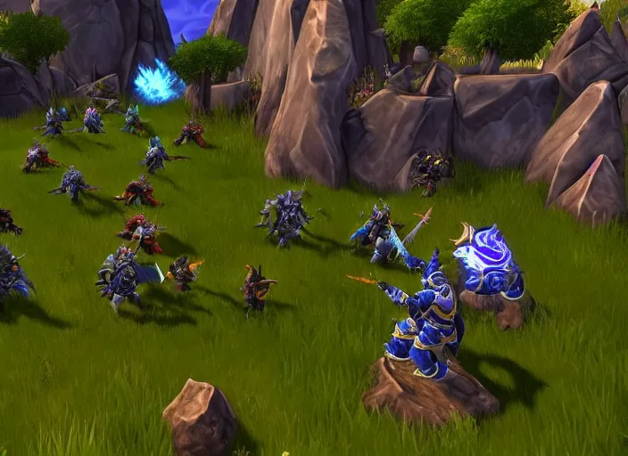 Image similar to 4 k 6 0 fps in - game world of warcraft 2 gameplay showcase, highly detailed