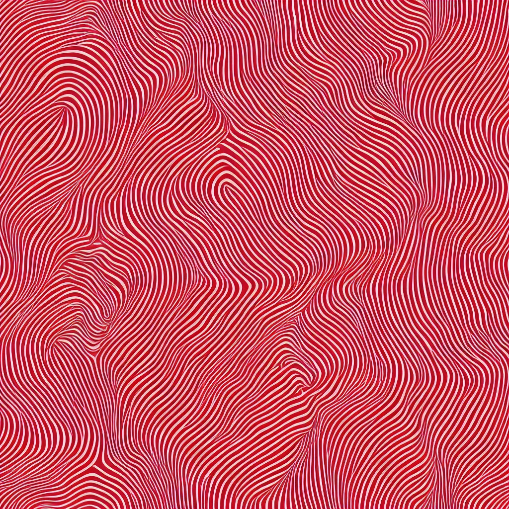 Image similar to seamless red and white symmetric wave texture, 4k