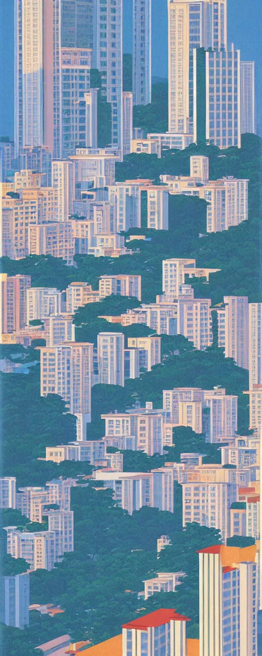 Image similar to Bangalore, art by Hiroshi Nagai