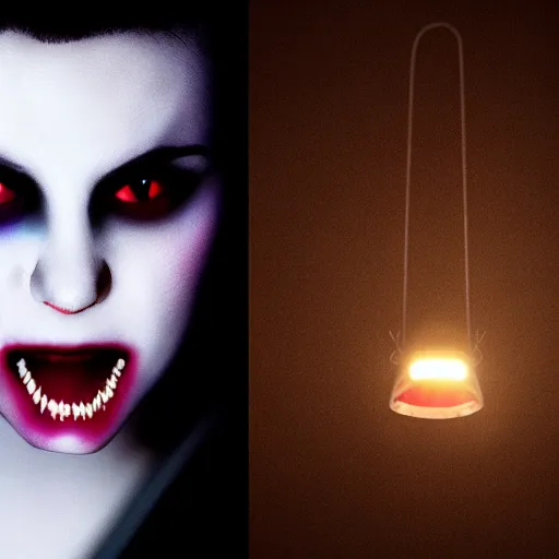 Image similar to <https://s.mj.run/C5RPvqI6d5U> vampire::4 dark::2 mood lighting::2 night background:: middle shot::3 symmetrical face::