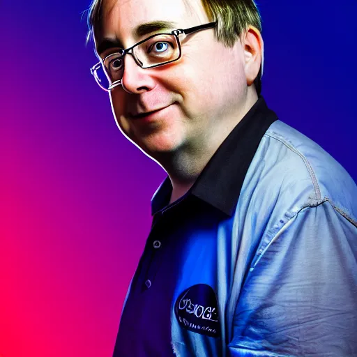 Prompt: Linus Torvalds as a greek god, glowing eyes, modelsociety, radiant skin, huge anime eyes, RTX on, perfect face, directed gaze, intricate, Sony a7R IV, symmetric balance, polarizing filter, Photolab, Lightroom, 4K, Dolby Vision, Photography Award