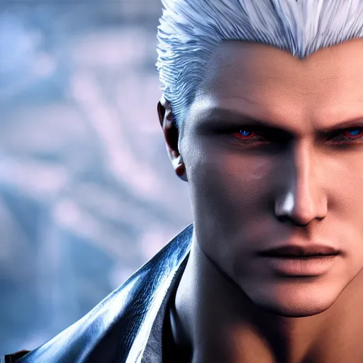 portrait of dante from devil may cry, medium length, Stable Diffusion