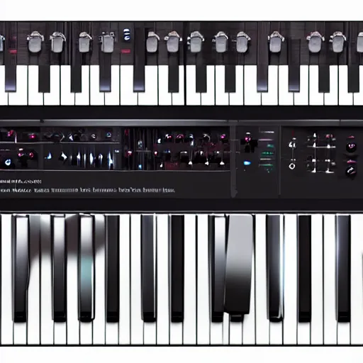 Prompt: a music synthesizer from the future