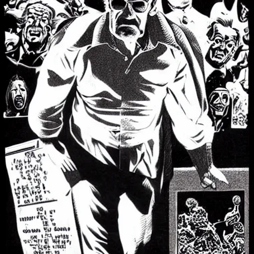 Image similar to stan lee drawn by virgil finlay