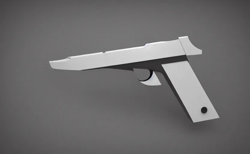 Image similar to minimalist gun inspired by Tesla, studio lighting, octane render