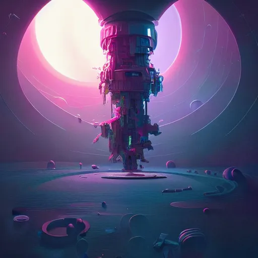 Image similar to existential dread, intricate, abstract, sci-fi, wacky, dreadful, horror, by Tooth Wu, by WLOP, by Beeple, by Dan Mumford, by Greg Rutkowski, Octane Render, digital painting highly detailed