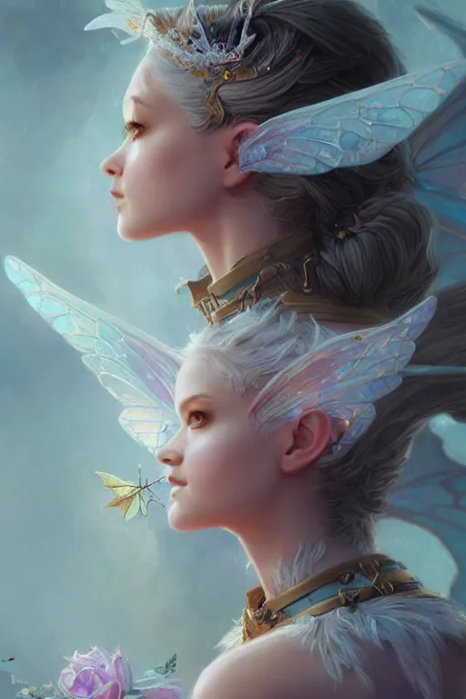 Image similar to fairy princess, highly detailed, d & d, fantasy, highly detailed, digital painting, trending on artstation, concept art, sharp focus, illustration, art by artgerm and greg rutkowski and magali villeneuve