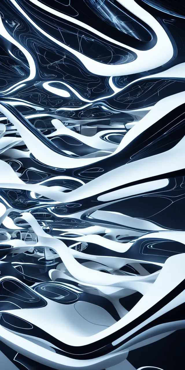 Prompt: A seamless pattern of photorealistic futuristic sci-fi white and gold concept cars designed by by zaha hadid and karim rashid, close-ups, detail shots, ash thorp khyzyl saleem, 3D, futuristic cars, Blade Runner 2049 film, robotic machinery, BMW and Mercedes concept cars, Backlit, glowing lights, shiny glossy mirror reflections, large patterns, Futuristic shapes, Symmetric, Hajime Sorayama, Marc Newson, mecha robot details, Macro details, keyshot product render, plastic ceramic material, Transparent Glass surfaces, High Contrast, metallic polished surfaces, seamless pattern, Dynamic lighting, white , grey, black cyan gold and aqua colors, Octane render in Maya and houdini, vray, ultra high detail ultra realism, unreal engine, 4k in plastic dark tilt shift