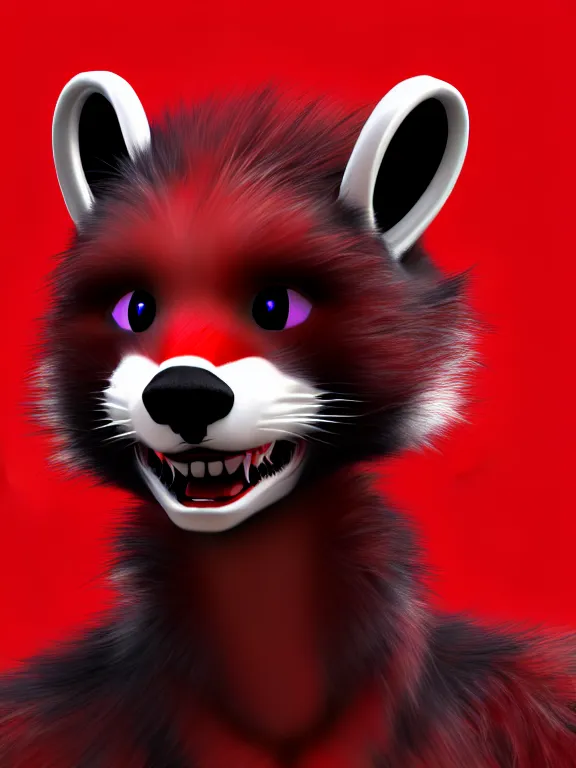 Image similar to furry - male - red - black - weasel - geistcaller - fursona uhd ue 5 visual novel pc game expressions, photorealistic