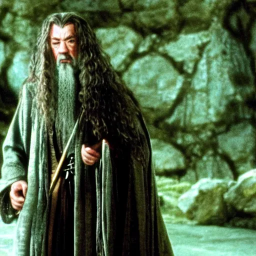 Image similar to Still of Xavi Hernandez in the lord of the rings (2001) as Gandalf