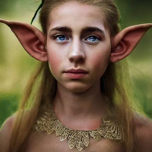 Image similar to stunning portrait photography of young beautiful elf queen from national geographic award winning