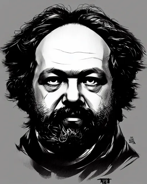 Image similar to portrait of a karl marx, concept art, sumi - e style, artstation, trending, highly detailed, smooth, focus, art by yoji shinkawa