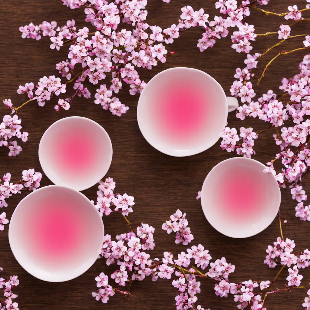 Prompt: photo of sakura cherry blossom tea, beautiful, high detail, recipe, cinematic