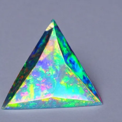 Prompt: Prismatic opaline shard raining from the heavens