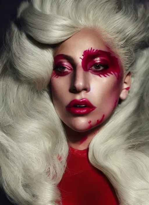 Image similar to lady gaga by nick knight, born this way, born this way album, red weapon 8 k s 3 5, cooke anamorphic / i lenses, highly detailed, cinematic lighting