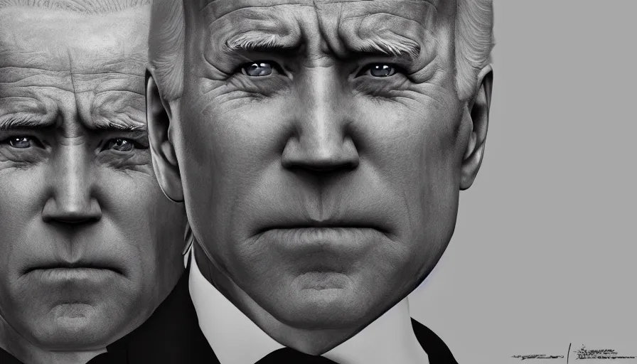 Image similar to serious joe biden's face, hyperdetailed, artstation, cgsociety, 8 k