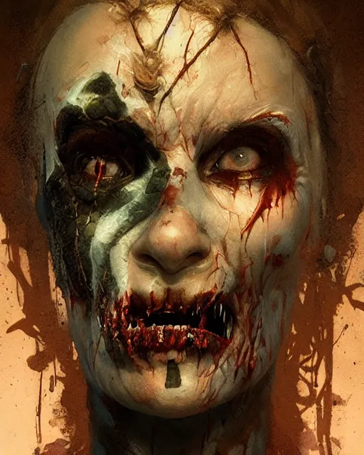 Prompt: hyper realistic photo portrait zombie mummy cinematic, greg rutkowski, james gurney, mignola, craig mullins, brom