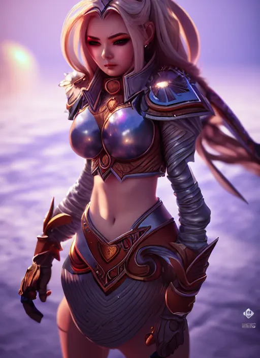 Image similar to sakimi chan, armor, detailed face, dynamic lighting, tony sart, 8 k