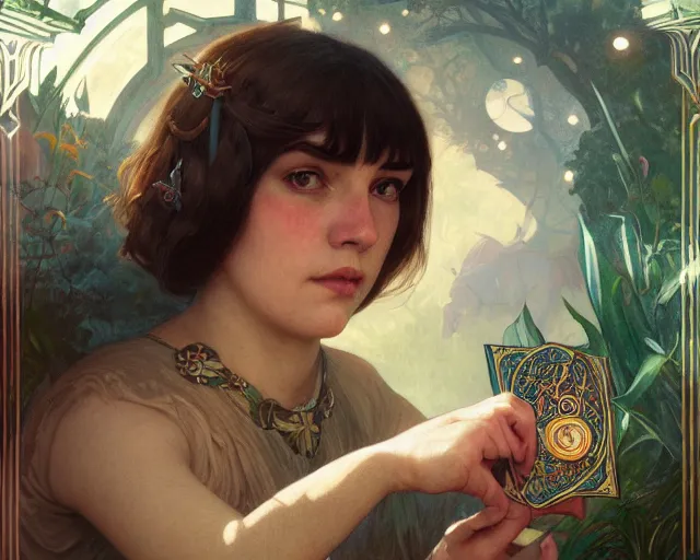 Image similar to photography of dora carrington, deep focus, d & d, fantasy, intricate, elegant, highly detailed, digital painting, artstation, concept art, matte, sharp focus, illustration, hearthstone, art by artgerm and greg rutkowski and alphonse mucha