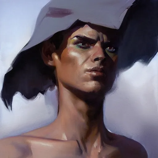 Image similar to greg manchess portrait painting of the grim reaper, medium shot, asymmetrical, profile picture, organic painting, sunny day, matte painting, bold shapes, hard edges, street art, trending on artstation, by huang guangjian and gil elvgren and sachin teng