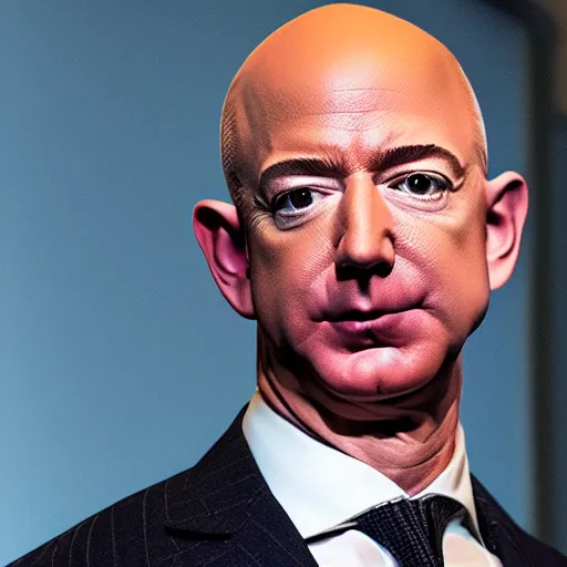 Image similar to film still of Jeff Bezos as Lex Luther in the new Superman movie