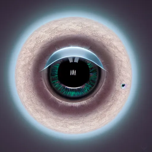 Prompt: eyeball containing the power of the universe, unreal engine 5, 8k, raytracing, perfect symmetry, insane detail, digital,