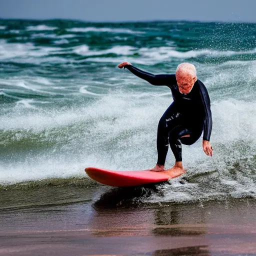 Image similar to an elderly man surfing a wave of baked beans, 🏄♂,, 🌊, canon eos r 3, f / 1. 4, iso 2 0 0, 1 / 1 6 0 s, 8 k, raw, unedited, symmetrical balance, wide angle