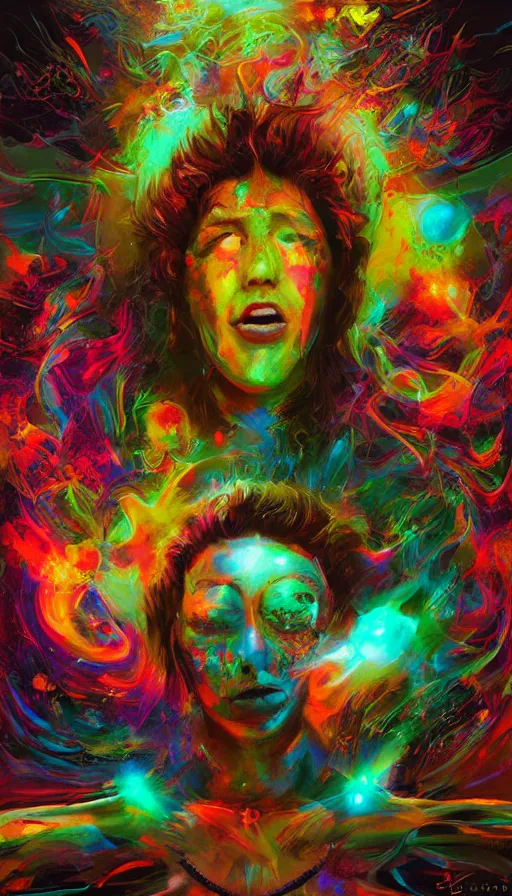 Prompt: psytrance artwork, by sam spratt