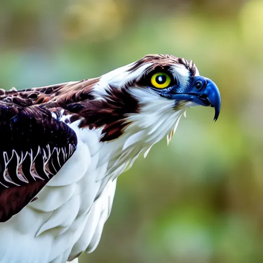 Prompt: extremely detailed cartoon osprey looking directly into camera psychedelic