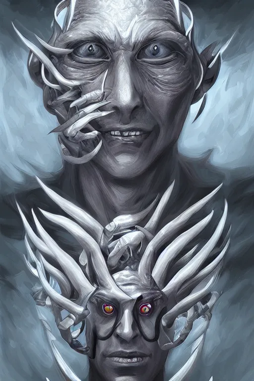 Image similar to man with seven eyes | digital painting | highly detailed | artgerm