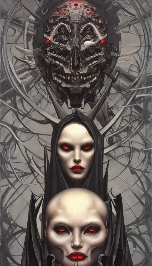 Prompt: techno artwork, by gerald brom,