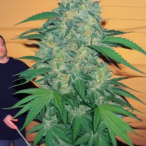 Image similar to giant huge immense infinite to heaven cannabis plant with big buds