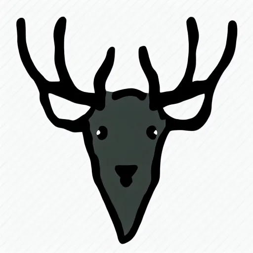 Image similar to a cute elk, digital art, iconic icon, 2 d vector logo, cartoon, t - shirt design