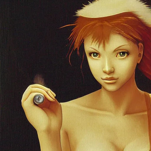 Prompt: misty from pokemon, portrait, by leonardo da vinci