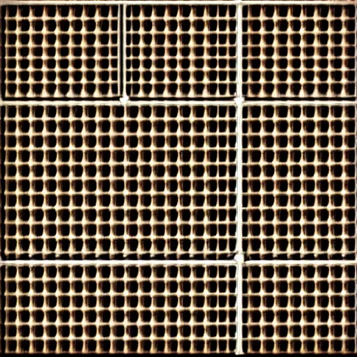 Image similar to It's 1:40 am and you get this great effect with the wall of the hotel across from ours. The whole vertical plate of waffles. The Goliath checkerboard. Certain squares emanate a flickering light--this indicates a TV on in an otherwise lightless room. Some bob in unison, on the same channel. Swathes of bobbing synchrony. Tomorrow, they will dine together in PJs and drab mess halls. They will never know they shared this flickering dance.