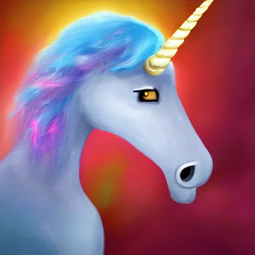 Image similar to unicorn, eater of worlds digital painting