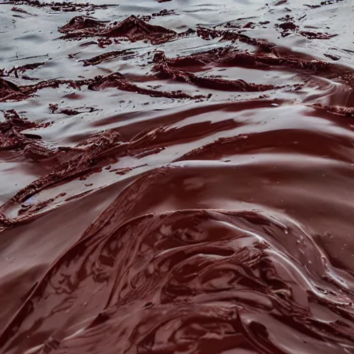 Image similar to tsunami of liquid chocolate on new york