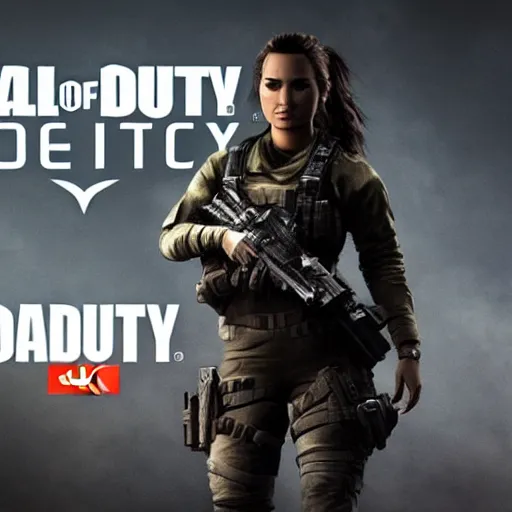 Image similar to Demi Lovato in Call of Duty, 4k