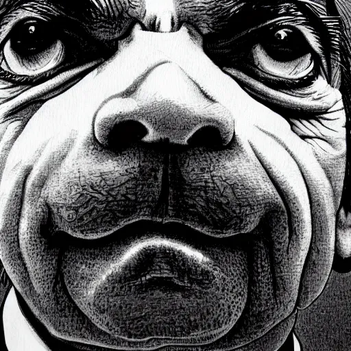 Image similar to close up portrait of mr. bean by scott m fischer