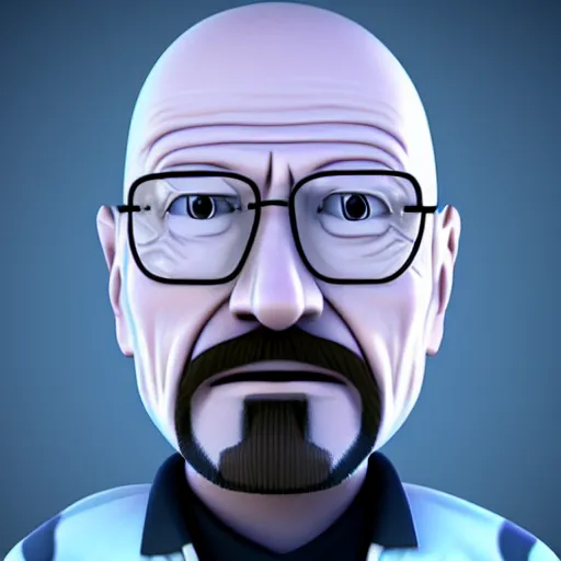 Prompt: walter white as an 3d cartoon character