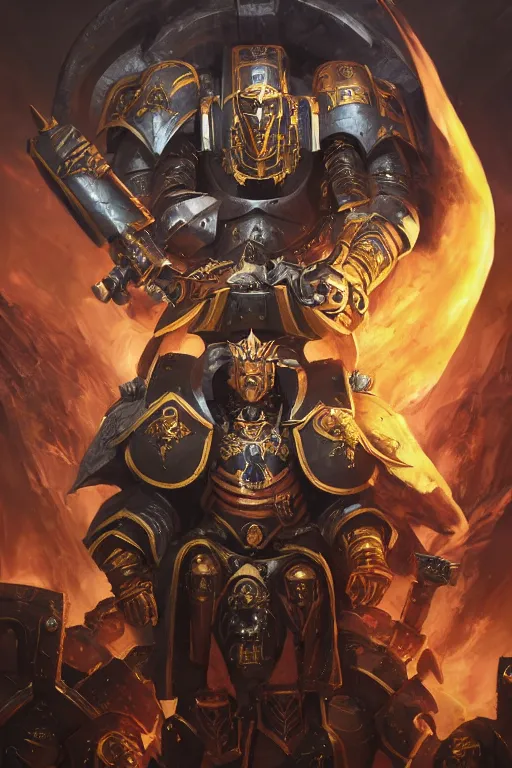 Image similar to queen portrait heros warhammer 4 0 k horus heresy fanart - the primarchs emperor by johannes helgeson animated with vfx concept artist & illustrator global illumination ray tracing hdr fanart arstation zbrush central hardmesh 8 k octane renderer comics stylized