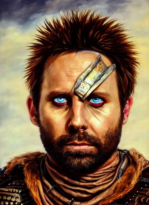 portrait of charlie day as warlord villain character | Stable Diffusion ...