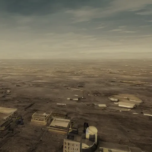 Prompt: a humongous city abandoned on a tundra biome, humongous view, rtx, smooth, cinematic