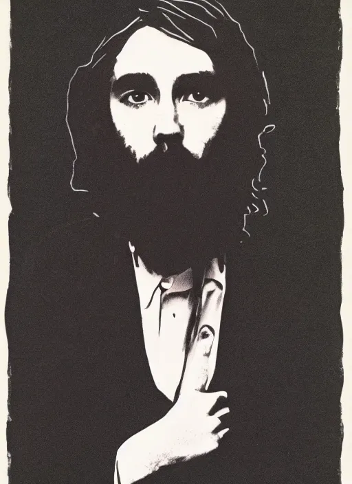 Prompt: Keaton Henson portrait, By andy warhol