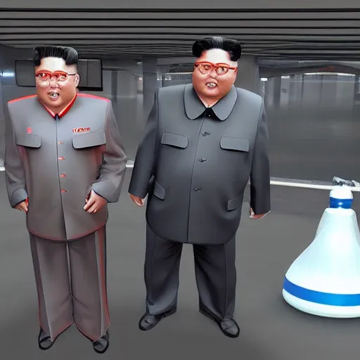 Prompt: a liquid metal robot Kim Jong Un, unreal engine