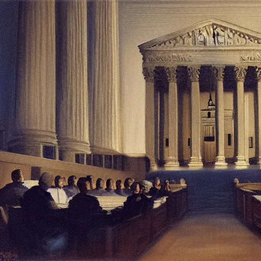 Image similar to supreme court dark painting by turner